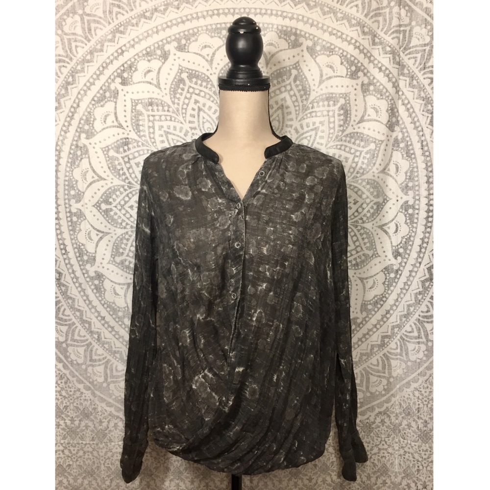 FREE PEOPLE NICHOLAS K Draped Surplice Boho Blouse